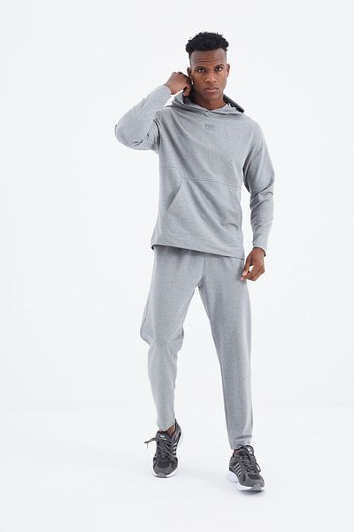 AIR JONES Ανδρική αθλητική φόρμα Rex Grey Melange Basic - 85232