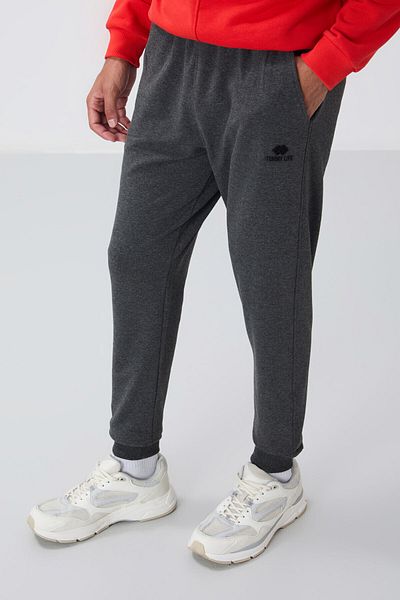 TOMMY LIFE Anthracite Melange Classic Pocket Standard Fit Ανδρική φόρμα αθλητικής φόρμας - 84652