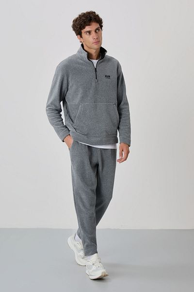AIR JONES Ανδρική αθλητική φόρμα Carol Grey Fleece - Melange, 85226