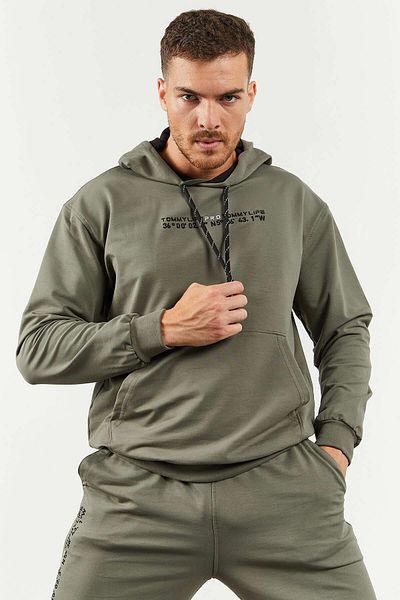 TOMMY LIFE Ανδρική κουκούλα με κουκούλα καγκουρό PockEt φόρμες - 85117