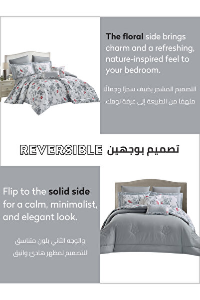 Donetella Cotton Printed Comforter Set 4-Pcs Single Size(170 X 230 Cm) With 350 GSM Filling