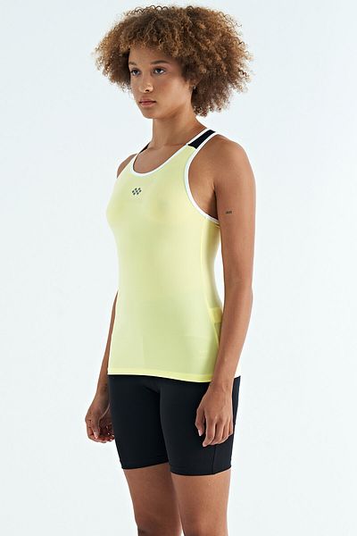 TOMMY LIFE Lemon Back Detailed Printed Standard Mold Women's Undershirt - 97269