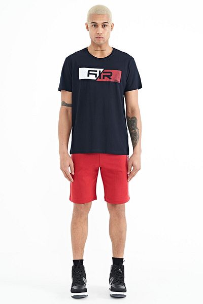 AIR JONES Pantaloni scurți pentru bărbați cu imprimeu roșu Alva - 81245