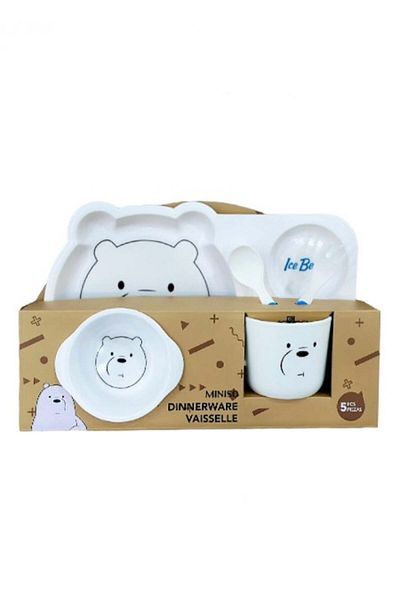 Miniso We Bare Bears Polar Bear 5-Piece Dinnerware Set