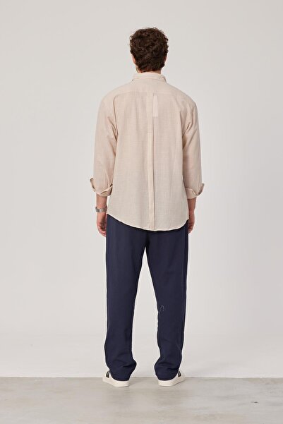 NOMARC Ανδρικό καλοκαιρινό πουκάμισο με κρέμα