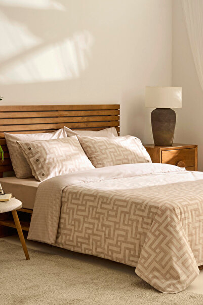 Kaşmir Home Set de lenjerie de pat dublu Sorento Bej