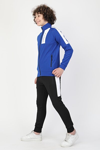 NEW YEAR FİT Dalgıç Kumaş Fermuarlı Garson Eşofman Takımı