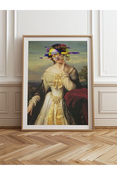 HOMEPACK Единична картина в дървена рамка, единичен плакат, картина TK/1100