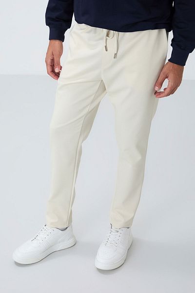 AIR JONES Μπεζ επιφάνεια με υφή Standard Fit Ανδρική φόρμα κάτω - 82155
