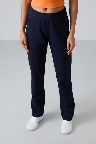 TOMMY LIFE Pantaloni de trening Indigo Classic pentru femei - Formă confortabilă cu fermoare și buzunare ascunse - 94148