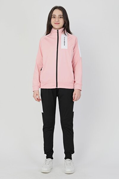 NEW YEAR FİT طقم بدلة رياضية للنادل بسحاب من القماش الغاطس