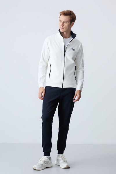 AIR JONES Σετ ανδρικές φόρμες Hugo Ecru Navy Blue Jogger - 85198