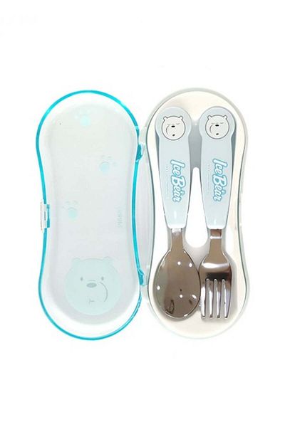 Miniso Three Bears Series Cutlery Set - Spoon and Fork