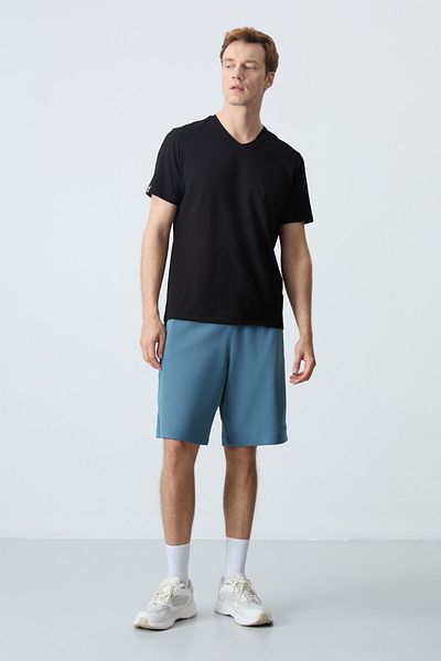 AIR JONES Ανδρικό σορτς Forest Green Cotton - Χοντρό μαλακό και τυπικό - 81276