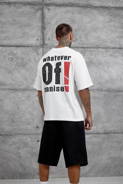 NOMARC Μπλουζάκι Oversize με γραμμένο λευκό Of Sanise