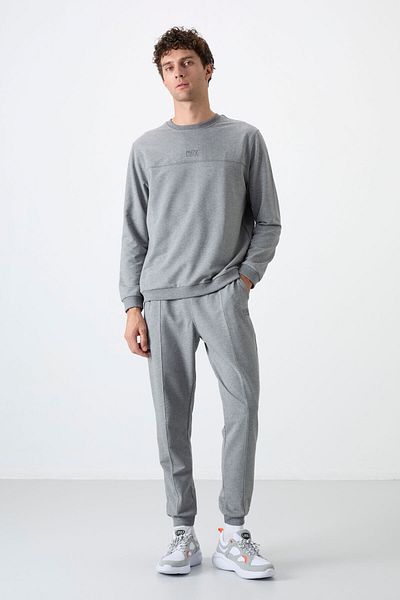 AIR JONES Σετ ανδρικής φόρμας Keith Grey Melange Basic - 85231