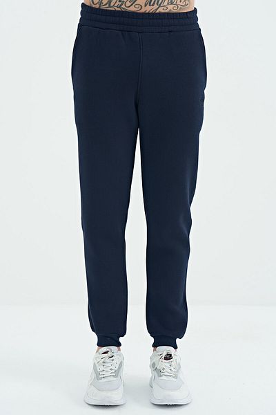 AIR JONES Ανδρική φόρμα αθλητικής φόρμας Sean Navy Blue με επένδυση - 84928