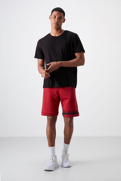 AIR JONES Pantaloni scurți pentru bărbați Albie Red Standard Fit - 81241
