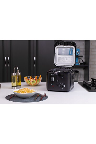 Zilan Friteuza ZLN-0010, 1600 W, 2.5 l, Termostat reglabil, Cuva detasabila, inox