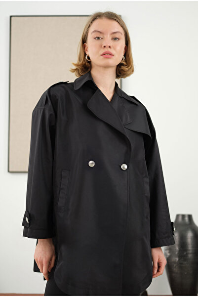 HEQA Аполетний тафта піджак - чорний