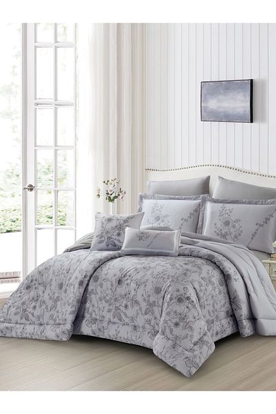 Donetella Cotton Printed Comforter Set 4-Pcs Single Size(170 X 230 Cm) With 350 GSM Filling
