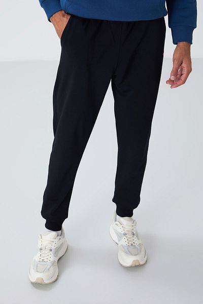 TOMMY LIFE Navy Blue Classic Standard Mold Ανδρική φόρμα στο κάτω μέρος με τσέπη - 84652