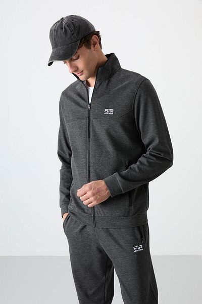 AIR JONES Ανδρική φόρμα Hugo Anthracite Melange Jogger - 85198