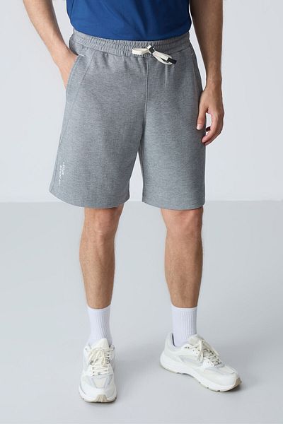 AIR JONES Men's Gray Melange Thick Soft Cotton Shorts - Basic Fit - 81278
