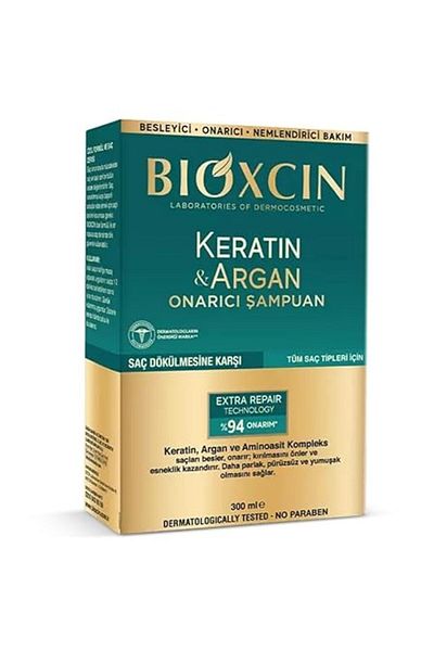 Bioblas Bioxcin Keratin & Argan Repair Shampoo, 300 ml, geschädigtes und strapaziertes Haar