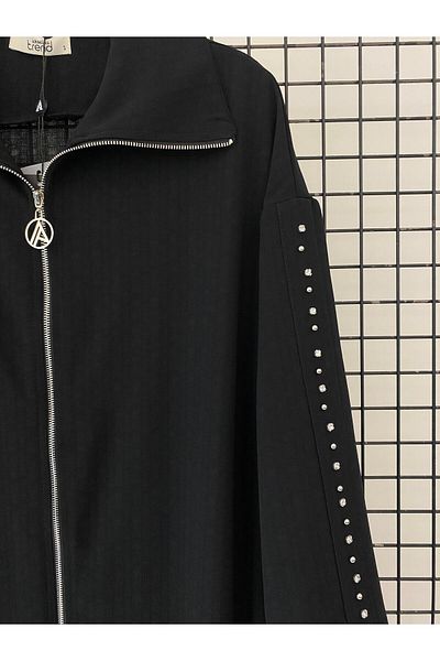 Armine New Season Long Jacket with Detailed Design 25Yt503