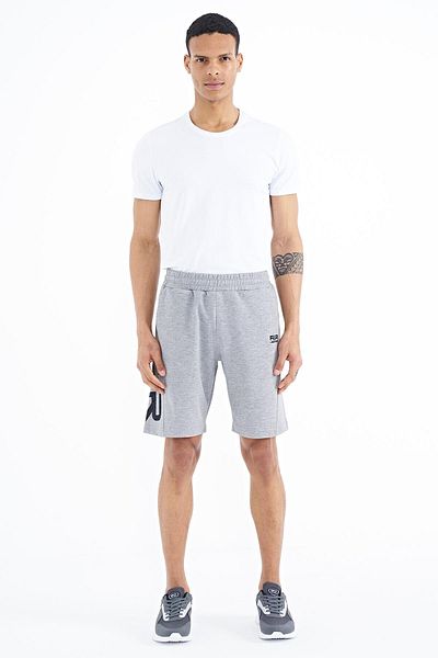 AIR JONES Ανδρικό σορτς Aldo Grey Melange Standard Fit - 81242