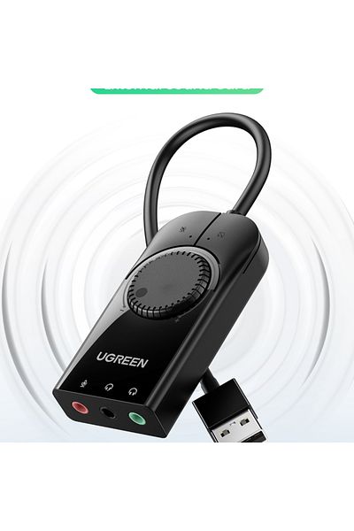 Ugreen | USB External Stereo Sound Adapter 15CM |Black