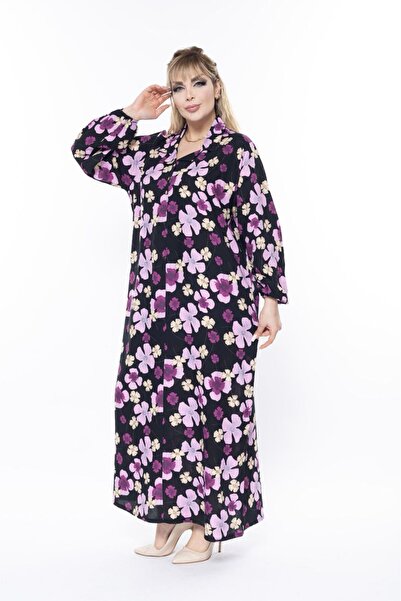 mervemoda Women's Long Sleeve Summer Plus Size Dress