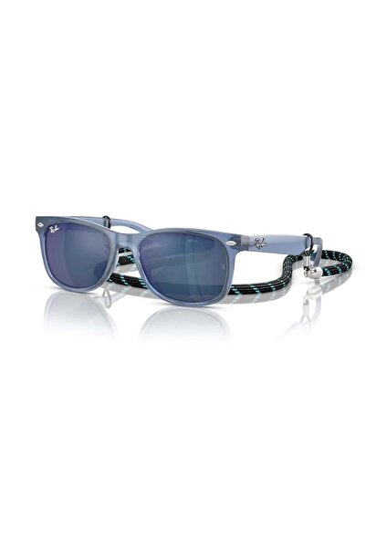 Ray-Ban نظارات شمسية للأطفال باللون الأزرق المرآة طراز RJ 9052S 714855 47