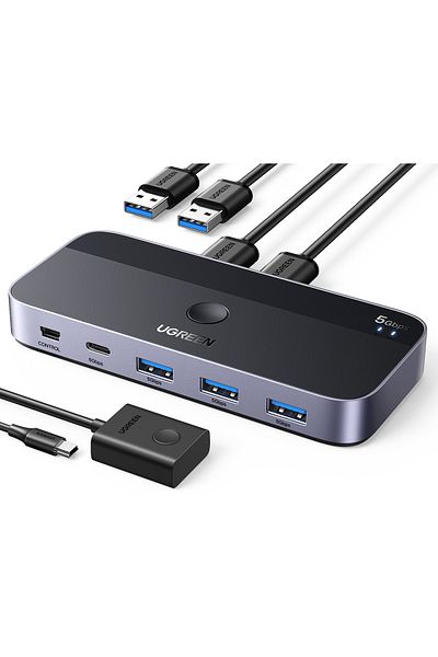 Ugreen | USB 3.0 Sharing Switch 2 In 4 Out |Gray
