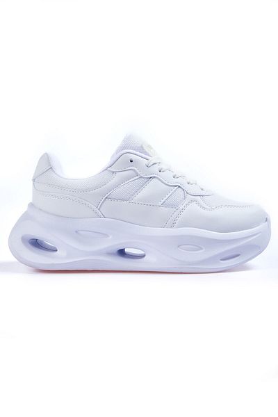 TOMMY LIFE Detailní dámská sportovní obuv s šněrovací síťovinou s vysokou podrážkou - 89106