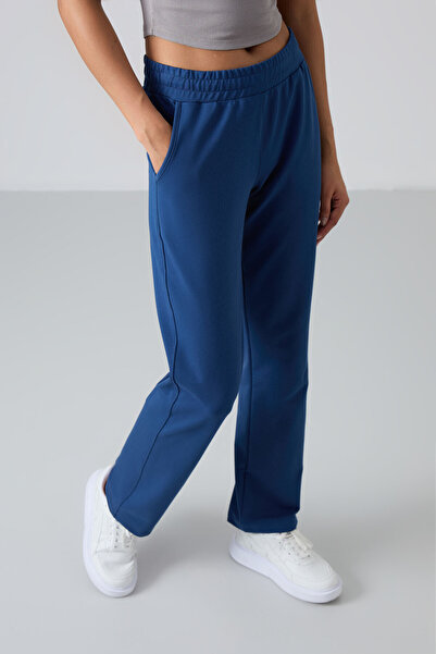 TOMMY LIFE Parliament High Waist Pocket Comfortable Form Classic Leg Women's Tracksuit Bottom - 94584