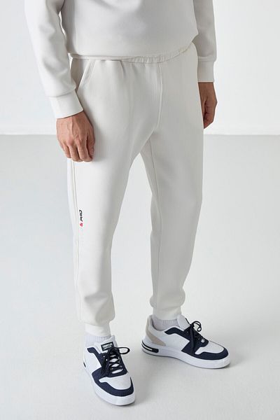 TOMMY LIFE Ανδρική αθλητική φόρμα Ecru Lace-Up Skinny Leg - 84999