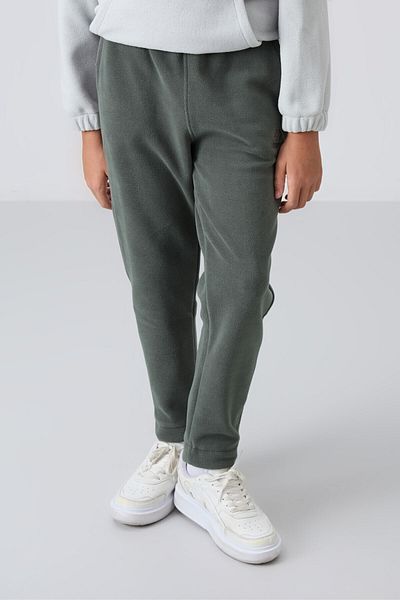 TOMMY LIFE Boy's Fleece Sweatpants - Khaki Embroidered, Thick Soft Textured, Standard Fit - 11219