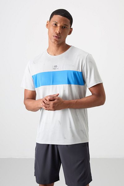 TOMMY LIFE Ανδρικό μπλουζάκι από πέτρα Breathable Jacquard Thin Stretchy Standard Fit - 88398