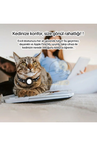 Fulltech Airtag'li Kedi Takip Tasması - Evcil Hayvanlar Için Özel Tasarım