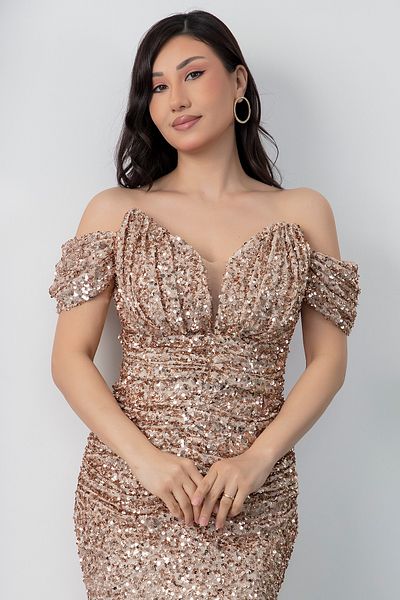 PULLIMM Rochie cu paiete fără bretele ECR5530