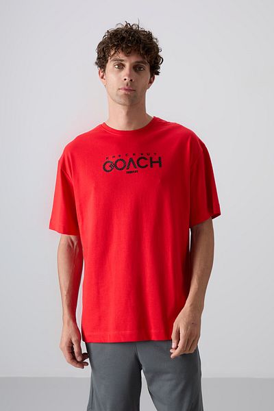TOMMY LIFE Ανδρικό μπλουζάκι με στάμπα Fiesta Cotton Thick Soft Texture Oversize Fit - 88329
