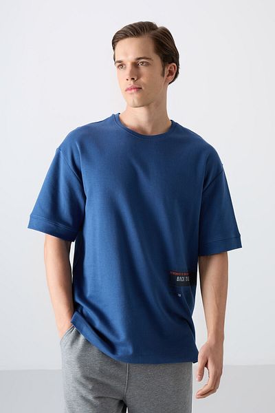 TOMMY LIFE Ανδρικό μπλουζάκι με στάμπα με χοντρή μαλακή υφή από βαμβάκι Parliament - 88322