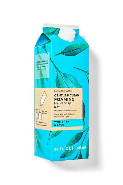 Bath & Body Works White Tea & Sage Gentle & Clean Foaming Hand Soap Refill