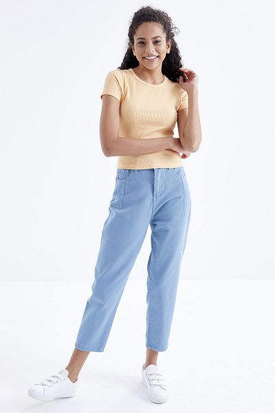 TOMMY LIFE Γυναικείο T-shirt Melon Basic με κοντό μανίκι O λαιμόκοψη - 97202