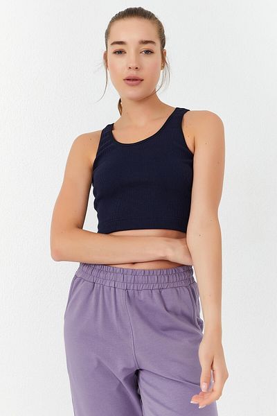 TOMMY LIFE Indigo Basic, cu mâneci zero, cu decolteu în U, pentru femei - 97160