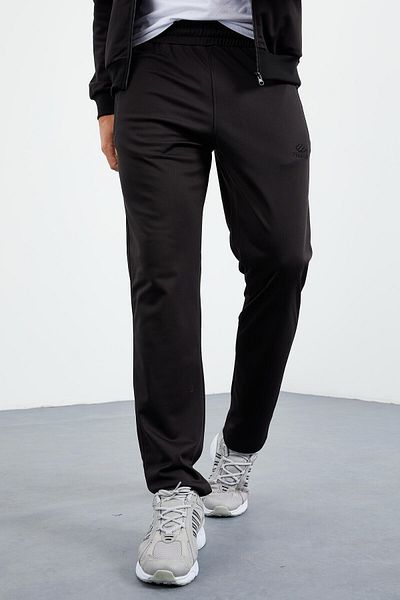 TOMMY LIFE Μαύρο Σετ ανδρικής φόρμας με φερμουάρ Standard Fit Classic Leg - 85162