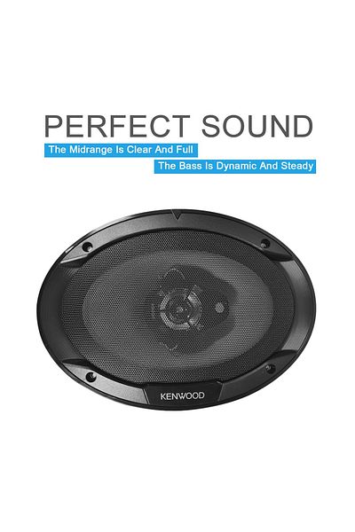 Kenwood مكبر صوت سيارة كينوود ثلاثي الاتجاهات، مقاس 6×9 بوصة، طاقة قصوى 400 واط، جذر متوسط التربيع 45 واط، قطعتان من الكابل المحوري المثبت على الحائط