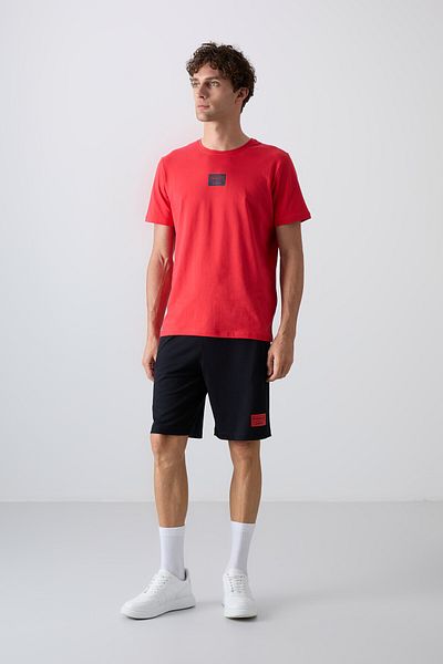 TOMMY LIFE Set pantaloni scurți Fiesta bleumarin pentru bărbați - bumbac, textura moale, imprimat - 85243